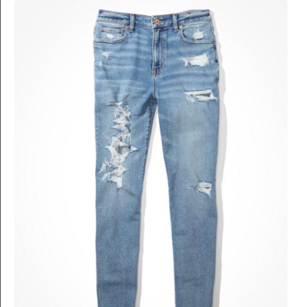 AE Stretch Ripped Mom Jean